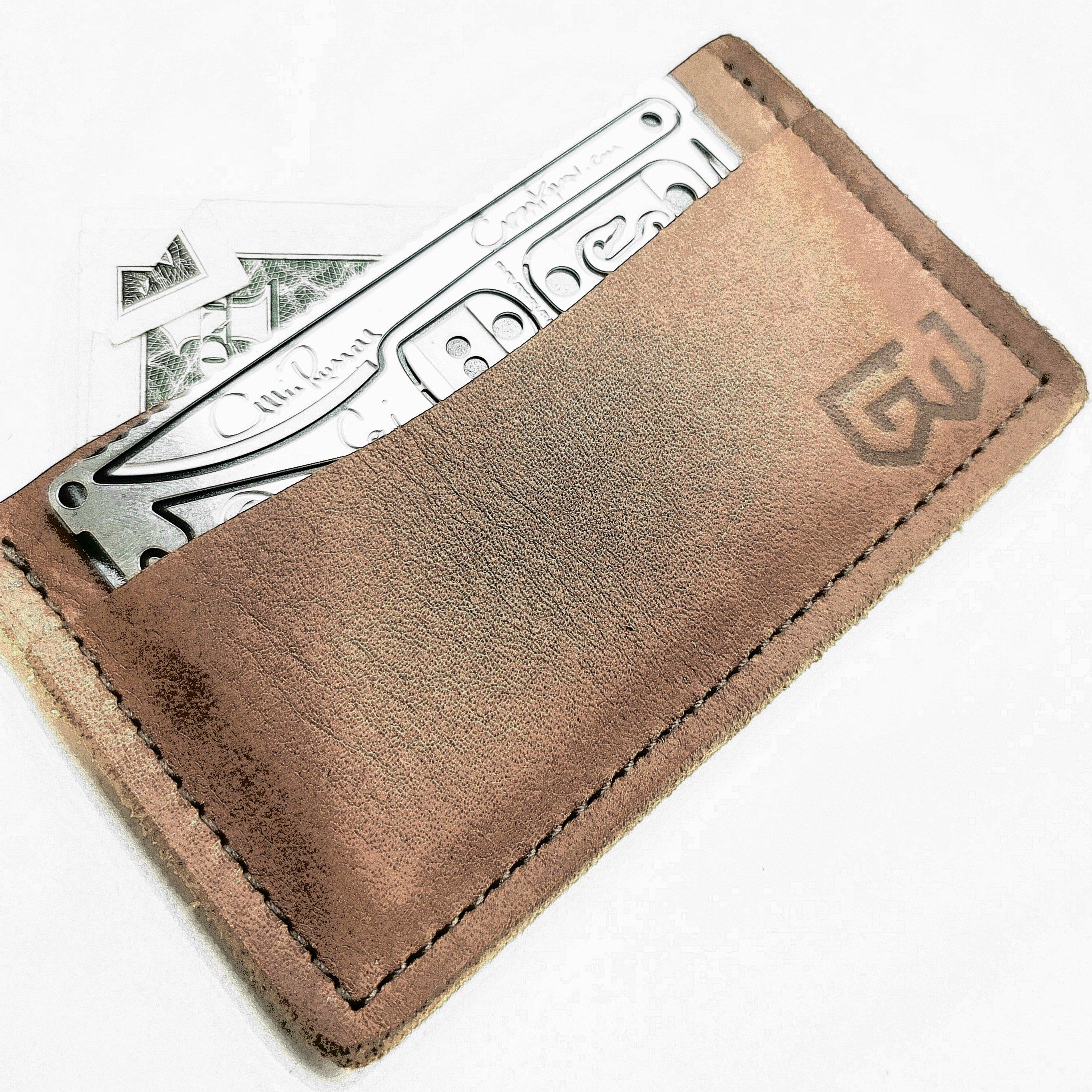 Leather Front Pocket Wallet Horizontal | Grim Workshop